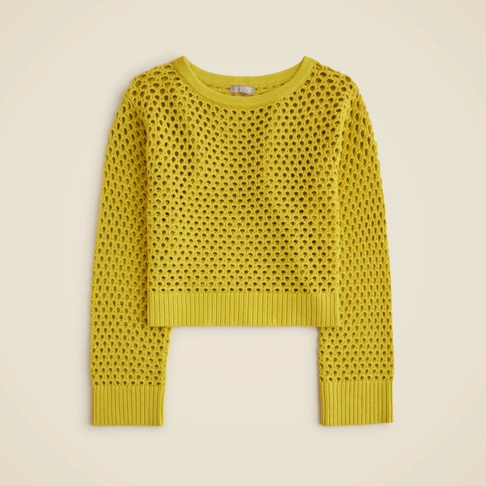 NWT! XS J. crew pointelle boatneck sweater in pressed avocado - Picture 2 of 7